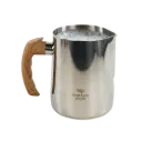 DRH600 Silver 600ml Milk Jug Gagang Kayu One Two Cups