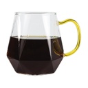 Gelas Kafe Kopi Teh Diamond Texture Glass 320ml