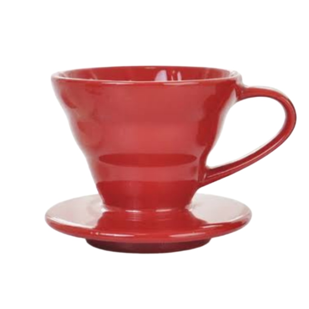 [PKDV044] ZM639 Dripper V60 Keramik 01 Merah One Two Cups