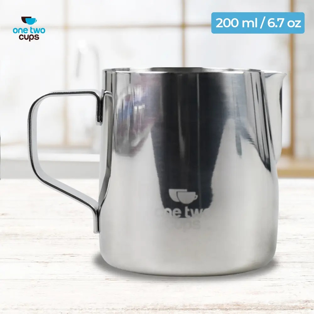 J068 Milk Jug 200ml Silver One Two Cups