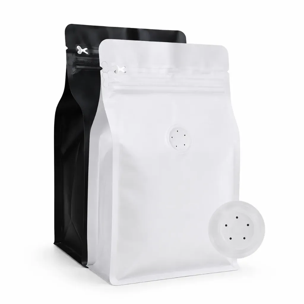 [KK001] 1kg Kemasan Kopi Flat Bottom Valve Alumuminium Foil (18x28cm)