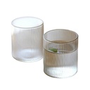 KT011 300ml Gelas Cafe Dirty Latte Stripe Glass One Two Cups