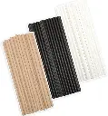 Sedotan Kertas Steril Hitam/Putih/Coklat Isi 100