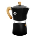 L15 Moka Pot Octagon Hitam 300ml / 6 Cups Espresso Coffee Maker Stovetop One Two Cups