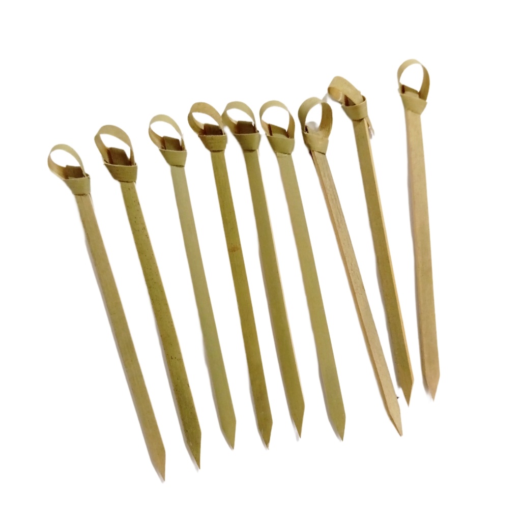 [PCSTB002] Tusuk Buah Cocktail Garnish Bambu Simpul 10cm isi 100