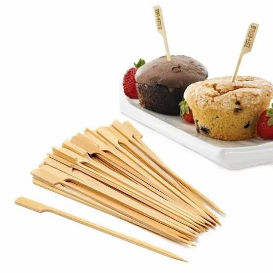 [PCSTB001] Tusuk Buah Cocktail Garnish Bambu Dayung 10cm isi 100