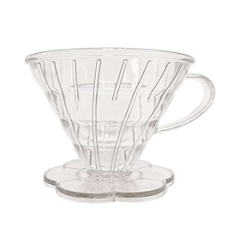 [PKDV004] KP25 Transparent Flowers Dripper V60 Plastik One Two Cups