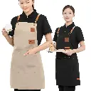 SP01 Celemek Masak Apron Barista Canvas Brown/Hitam One Two Cups