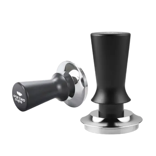 FEN59 Black 51mm Tamper Kopi Click Spring Loaded One Two Cups