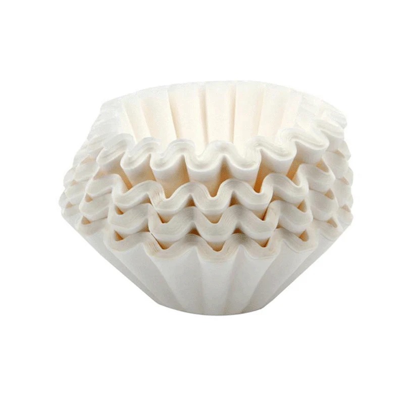 [PKPFT005] W04 White 50 Pcs Wave Paper Filter Origami V60 1-4 Cups One Two Cups