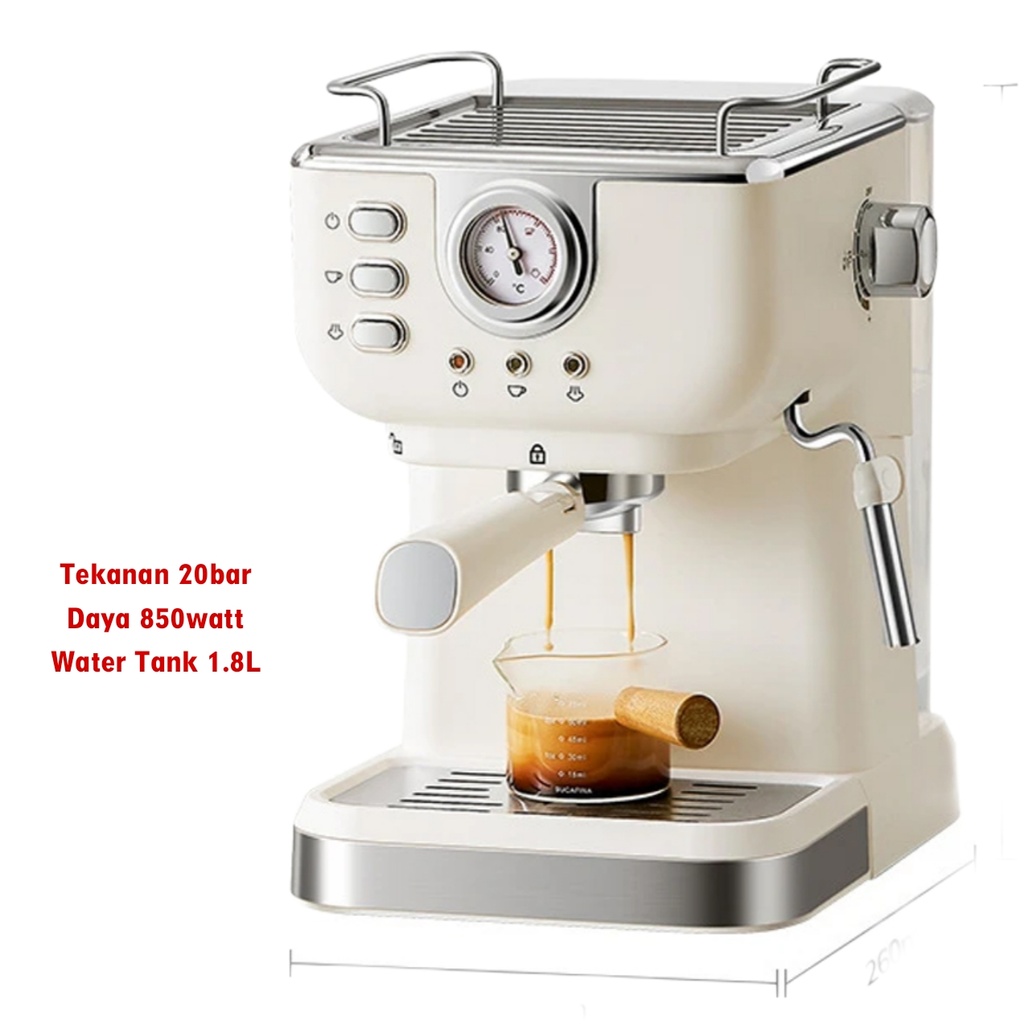CM3120 Trieste 3ESTE 1.8L 20bar Mesin Kopi Espresso