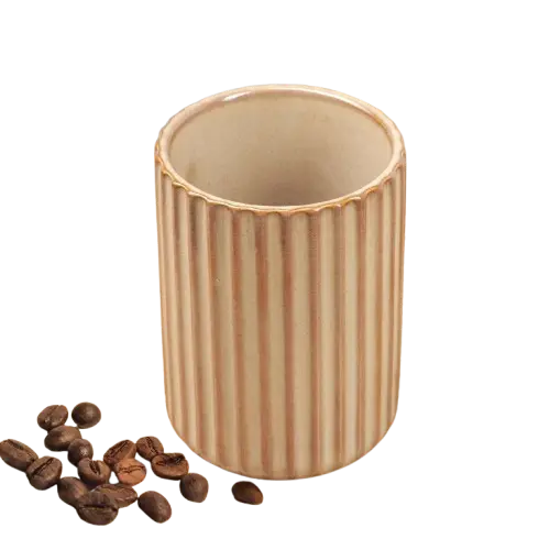 GS145 Brown 300ml Gelas Cafe Keramik Vintage