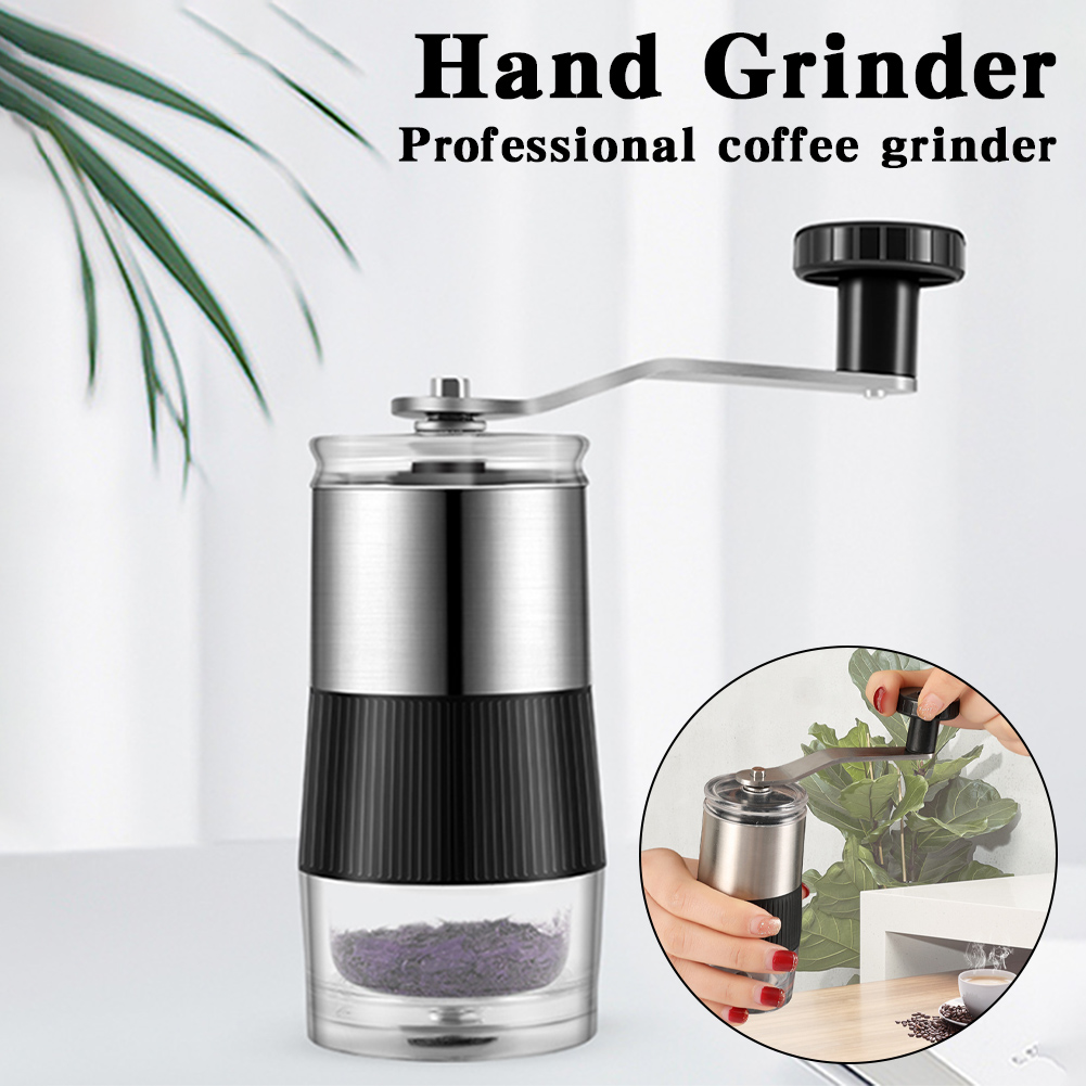 HOGARD Alat Penggiling Kopi Manual Coffee Grinder Adjustable - HG-34 - Silver