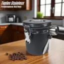 MSS19 Black Toples Stainless Storage Jar 1.5L One Two Cups
