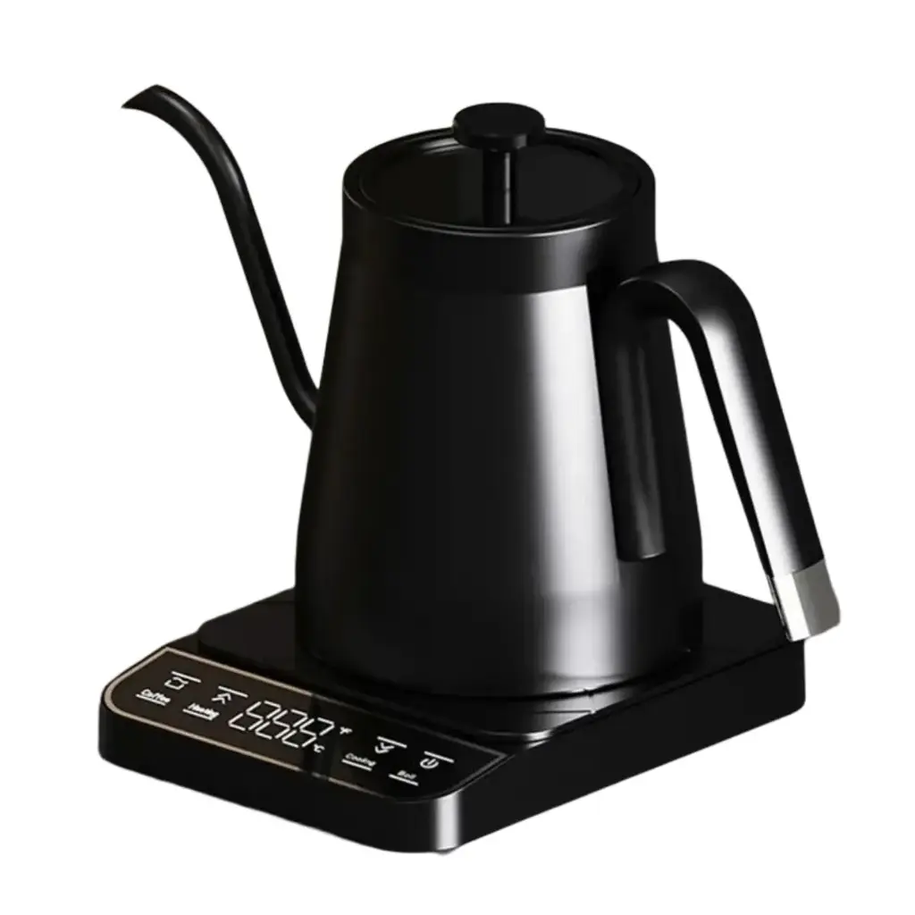 [PKTLE010] YL2301 Black 800ml Teko Leher Angsa Gooseneck Kettle One Two Cups
