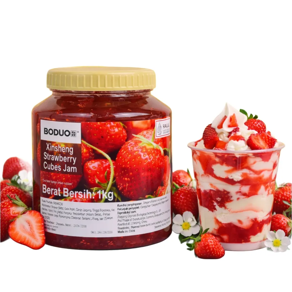[130300232] Boduo Xinsheng Strawberry Cubes Jam 1kg