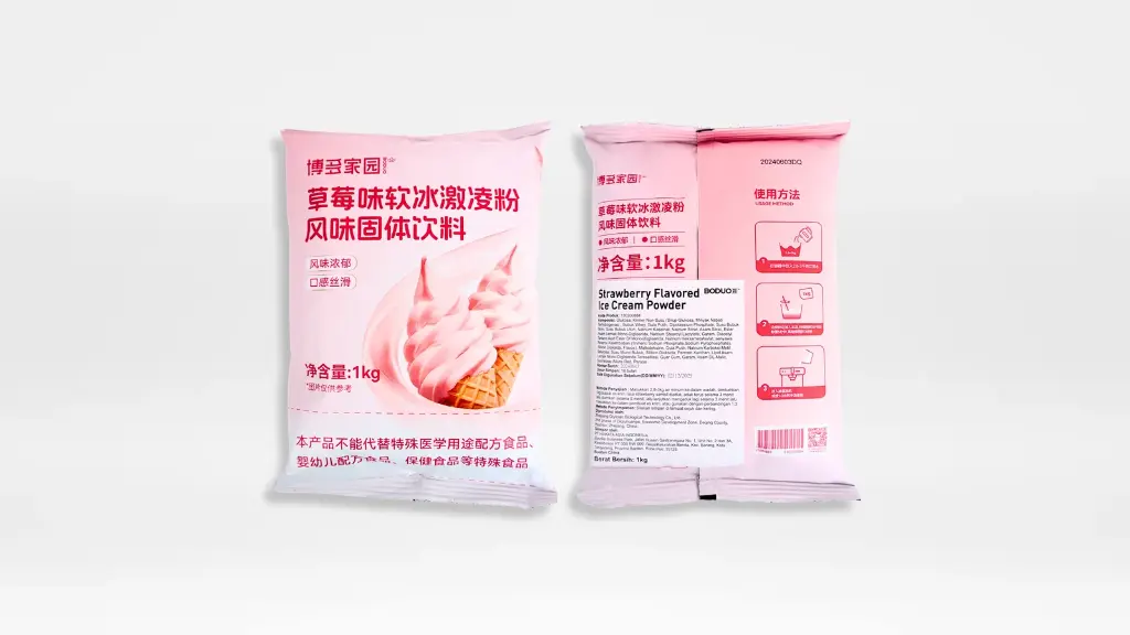 Boduo Strawberry Flavored Ice Cream Powder