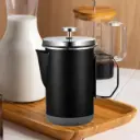 Q100 KG10 Black 1L French Press Coffee Maker Pot Filter One Two Cups