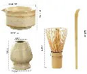 MYV16D Yellow Matcha Set 4in1 Chasen Whisk Chashaku Chawan