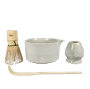 MYV16D Yellow Matcha Set 4in1 Chasen Whisk Chashaku Chawan One Two Cups