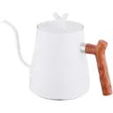 CH15 White 1.5L Teko Leher Angsa Gooseneck Kettle