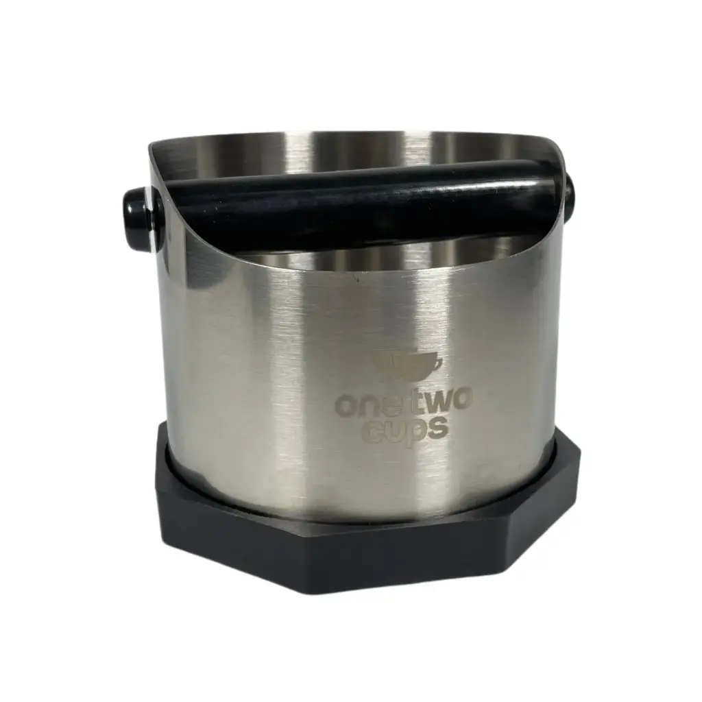 FKBMZ009 Silver 750ml Knock Box / Wadah Ampas Kopi Non Slip One Two Cups