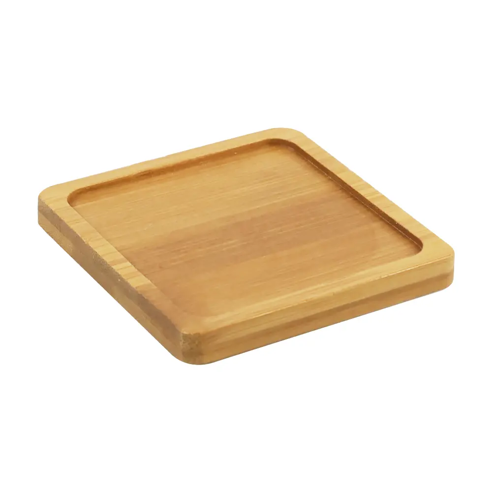 [PCTN004] EQF301 Coaster Kayu / Tatakan Gelas / Alas Gelas Kayu Kotak 8cm
