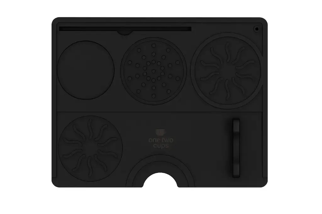[PBBM017] S24 Black Tamper Mat Silicone One Two Cups