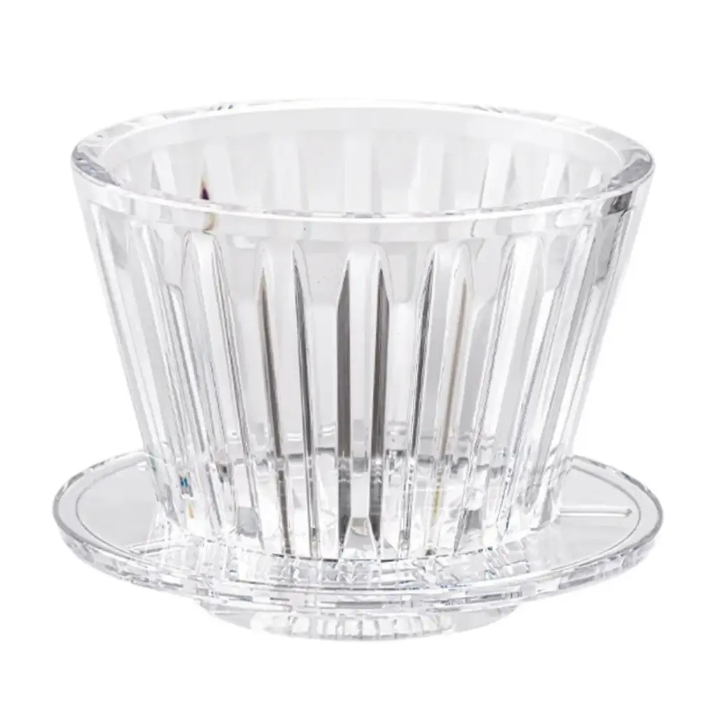 B75 KP20 Transparent Wave Coffee Dripper V60 1-2 Cup One Two Cups
