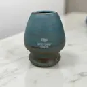 C10 Blue Ceramic Matcha Chasen Holder One Two Cups