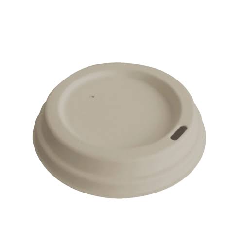Tutup Paper Cup 8oz Bagasse Kraft Coklat