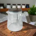 HP13 Transparent 650ml Teko Kaca Tahan Panas Infuser Teapot One Two Cups