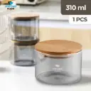 FJ3 Gray 310ml One Two Cups Toples Kaca Sealed Storage Glass Jar 
