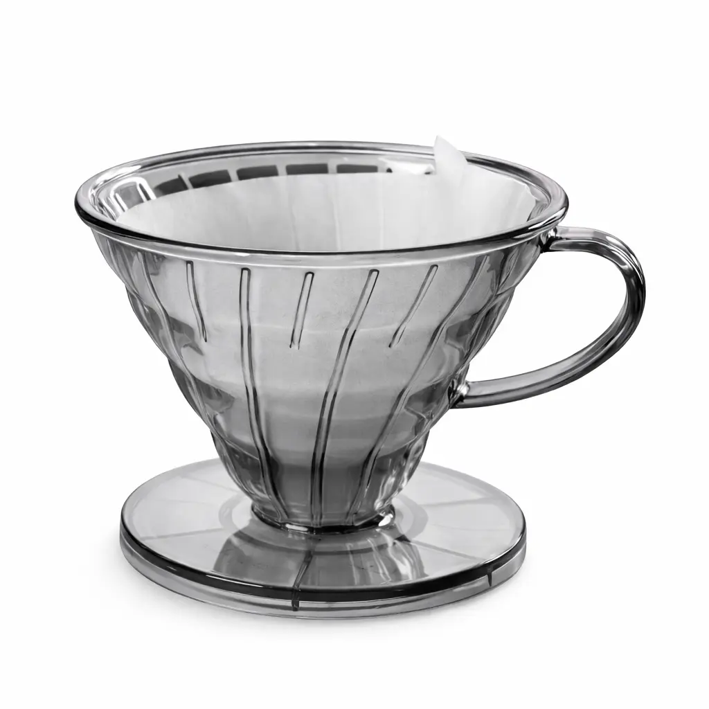 KP15 Gray Coffee Dripper V60 Plastik 1-4 Cups One Two Cups
