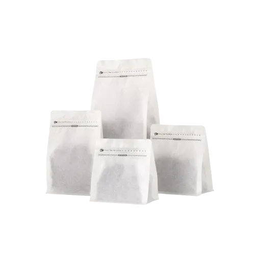 250g Kemasan Kopi Standing Pouch Rice Paper Zipper Lock 15x16cm