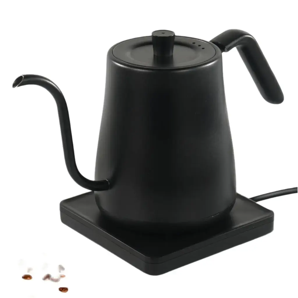 ZKKH301 BOROW Black 800ml Teko Leher Angsa Gooseneck Kettle