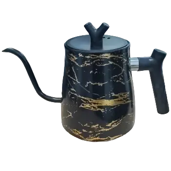 CH15 ELPINIS Black 1.5L Gold Teko Leher Angsa Gooseneck Pour Over Kettle
