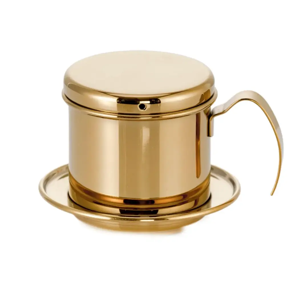PF304 Gold 120ml Vietnam Drip Sekrup Coffee Filter Stainless One Two Cups