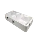 MG34 White Knock Box with Portafilter Holder One Two Cups