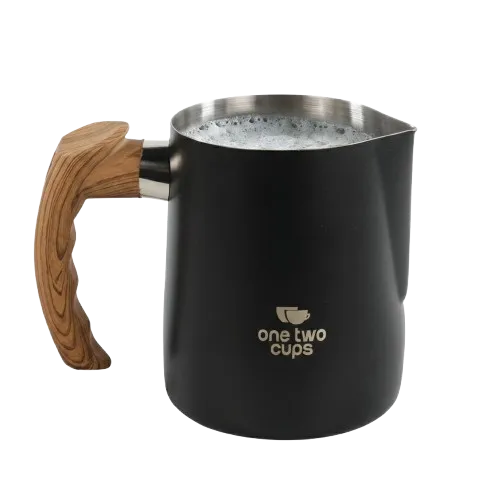 LS9 Black 900ml Milk Jug Gagang Kayu One Two Cups