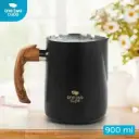 LS9 Black 900ml Milk Jug Gagang Kayu
