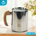 LS9 Silver 900ml Milk Jug Gagang Kayu