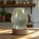 C10 Yellow Ceramic Matcha Chasen Holder One Two Cups