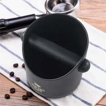 EA02682 Model A Black Knock Box ABS Wadah Ampas Kopi
