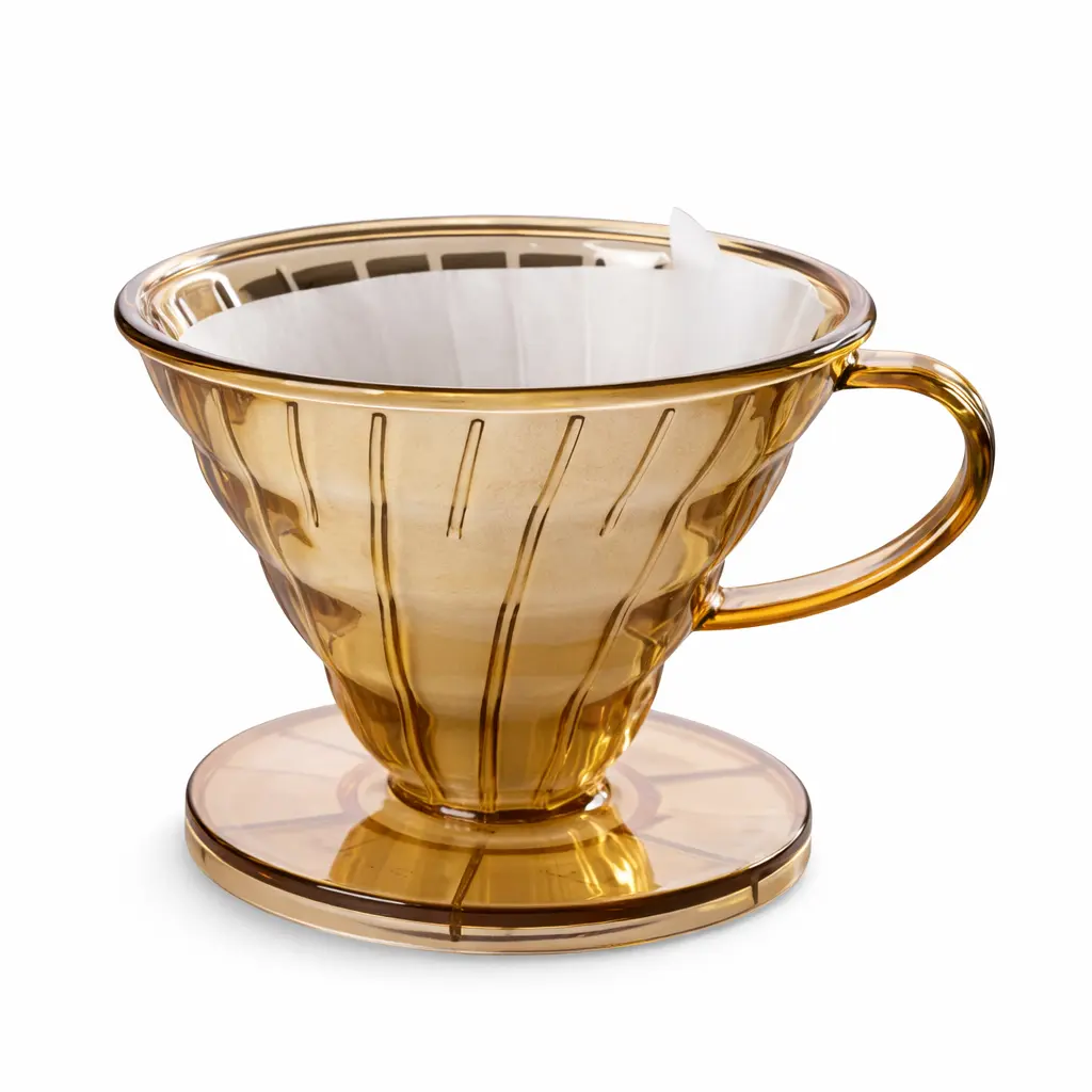 [PKDV034] KP15 Gold Coffee Dripper V60 Plastik 1-4 Cups One Two Cups