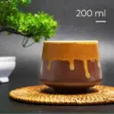 FB014 FLAMBE Yellow Black Gelas Cafe Keramik Japanese Style