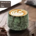 FB014 FLAMBE Cyan Gelas Cafe Keramik Japanese Style
