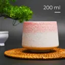 FB014 White Pink Gelas Cafe Keramik Japanese Style