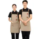SP01 Celemek Masak Apron Barista Canvas Khaki One Two Cups