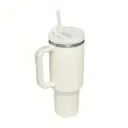 TLXT White Tumbler Air Panas Dingin Straw Flask BPA Free 1.2L